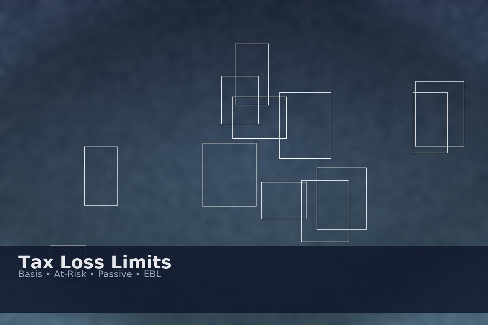 Abstract photo-style banner for tax loss limitations