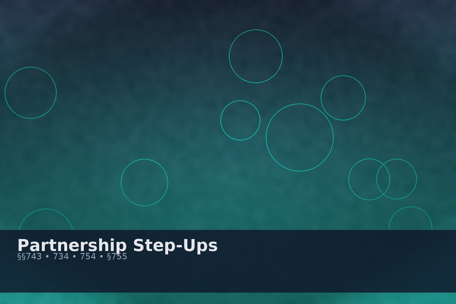 Abstract photo-style banner for partnership step-ups and §754